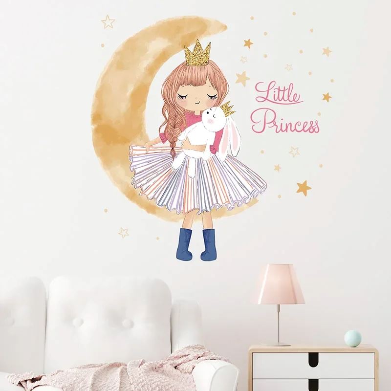 Décoration Murale - PrincesseSticker™- Lune Beige